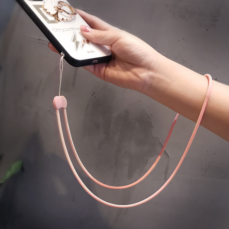 Mobiiltelefonipael pikk vedel silikoonist ripats mugav kaelata mobiiltelefoni ümbris kaelapael ketitropp kaotsiminekuvastane