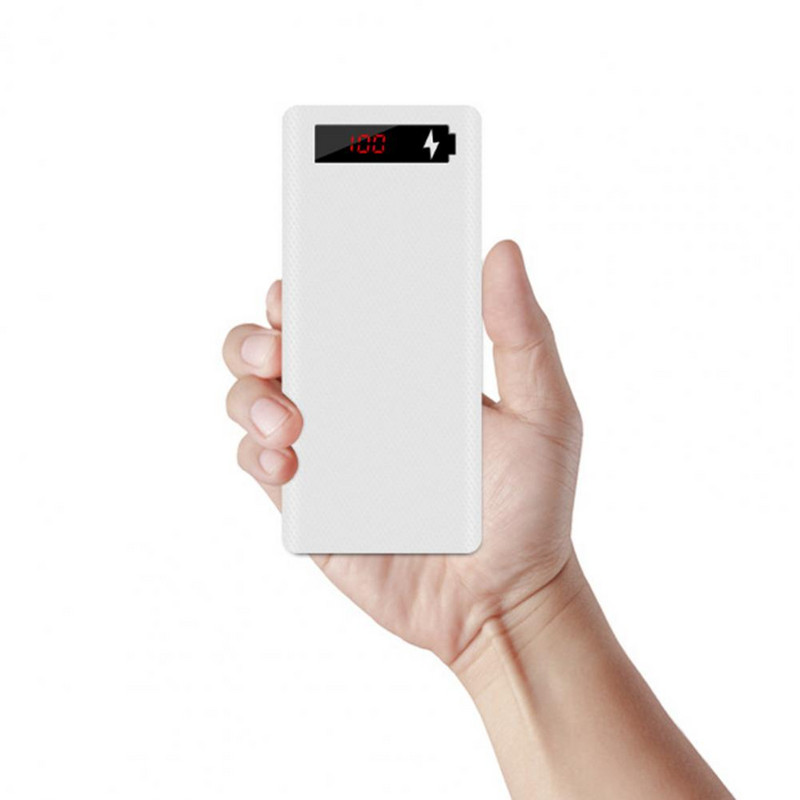 2021. najnovija univerzalna L8 Power Bank torbica s digitalnim zaslonom LED svjetlom Kutija punjača za baterije bez varenja 18650 za vanjsku upotrebu