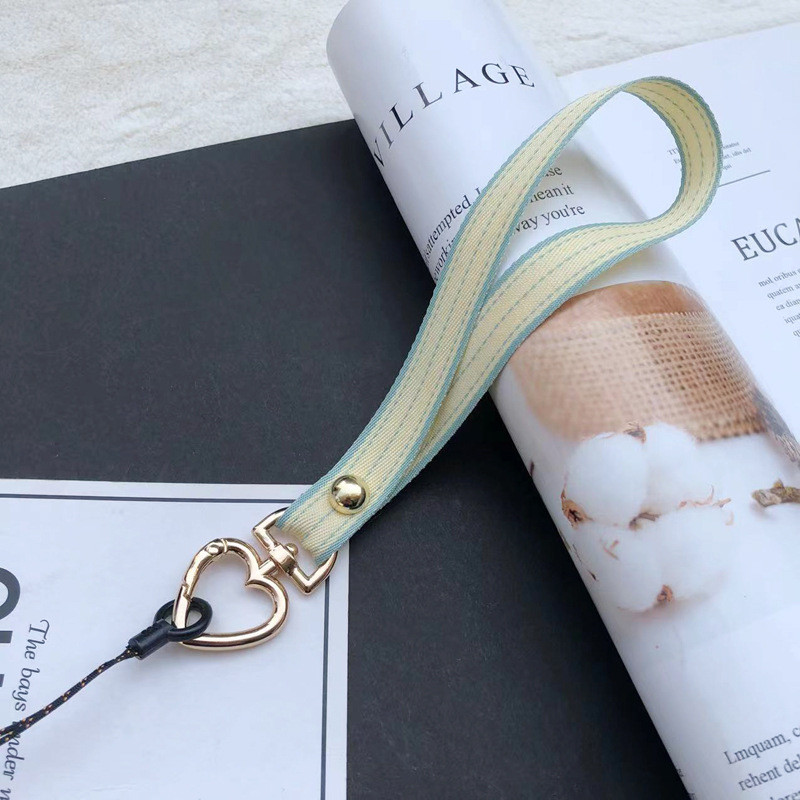 Kratki remen, metalna kopča u obliku srca, remen za mobilni telefon za IPhone, Samsung, Huawei, privjesak za ključeve, narukvice za vješanje, ukrasi od užeta