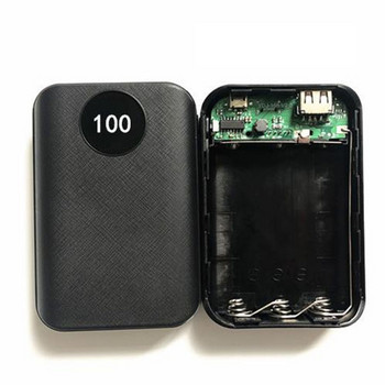 10000mAh DIY Power Bank Shell Case Charge Box 3*18650 LED цифров дисплей Poverbank 2 USB Micro Type-c Powerbank Shell