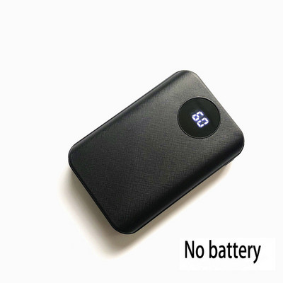 10000 mAh DIY Power Bank Shell tok töltődoboz 3*18650 LED digitális kijelző Poverbank 2 USB Micro Type-c Powerbank Shell