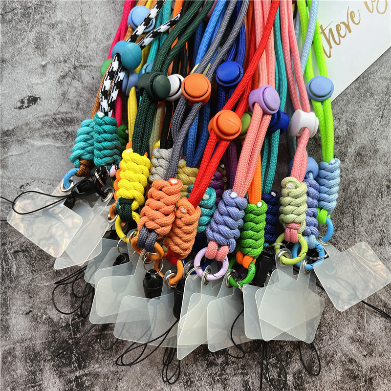 Privjesak za mobilnu torbicu Uzica Podesiva traka za vrat Kontrastna boja Ogrlica od užeta Ručno izrađen telefonski dodatak Premium privjesak za ključeve