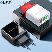 Quick Charge 3.0 USB töltő EU dugós fali mobiltelefon gyorstöltő töltő iPhone X XS 8 7 Samsung S8 3 portos adapterhez QC 3.0