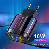 Gyors USB telefontöltő Quick Charge QC 3.0 fali adapter iPhone 13 12 11 Samsung Xiaomi EU US Plug gyorstöltő töltőhöz