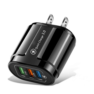 Gyors USB telefontöltő Quick Charge QC 3.0 fali adapter iPhone 13 12 11 Samsung Xiaomi EU US Plug gyorstöltő töltőhöz