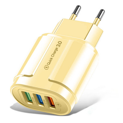 Gyors USB telefontöltő Quick Charge QC 3.0 fali adapter iPhone 13 12 11 Samsung Xiaomi EU US Plug gyorstöltő töltőhöz
