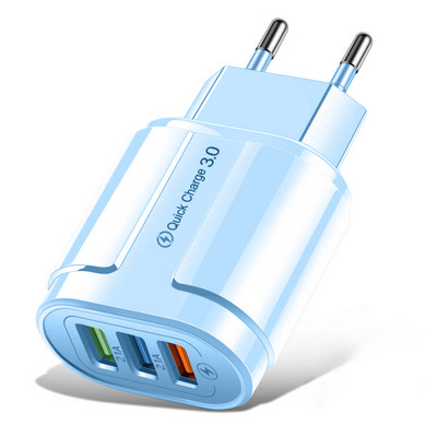 Gyors USB telefontöltő Quick Charge QC 3.0 fali adapter iPhone 13 12 11 Samsung Xiaomi EU US Plug gyorstöltő töltőhöz