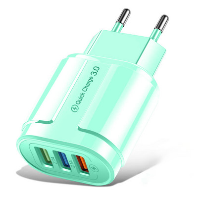Gyors USB telefontöltő Quick Charge QC 3.0 fali adapter iPhone 13 12 11 Samsung Xiaomi EU US Plug gyorstöltő töltőhöz