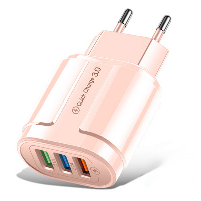 Gyors USB telefontöltő Quick Charge QC 3.0 fali adapter iPhone 13 12 11 Samsung Xiaomi EU US Plug gyorstöltő töltőhöz