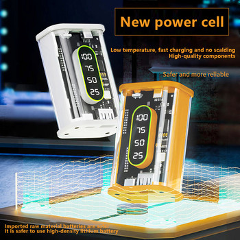 DIY Shell 2*21700 Βάση μπαταρίας Θήκη Power Bank Θήκη μπαταρίας Κουτί αποθήκευσης γρήγορης φόρτισης USB Type C Φορτιστής κινητού τηλεφώνου 10000mAh