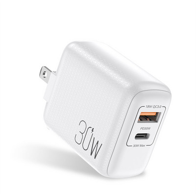 UKGO PD 30W 2 portos EU US UK Plug Fast Charger Adapter iPhone 12 11 Samsung Xiaomi Huawei QC 3.0 mobiltelefon gyorstöltőhöz