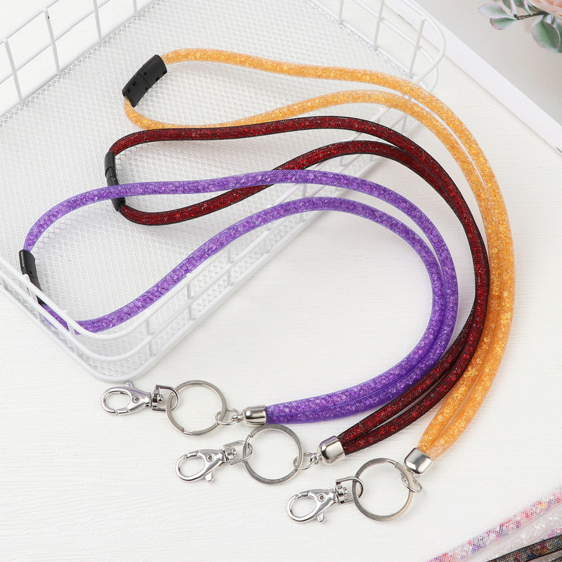 1PC uklonjiva mrežica sa vještim dijamantom Bling Crystal ID Card Držač za remen za oko oko vrata, stezaljka za značku, mobilni telefon, uže za vješanje, držač ključeva