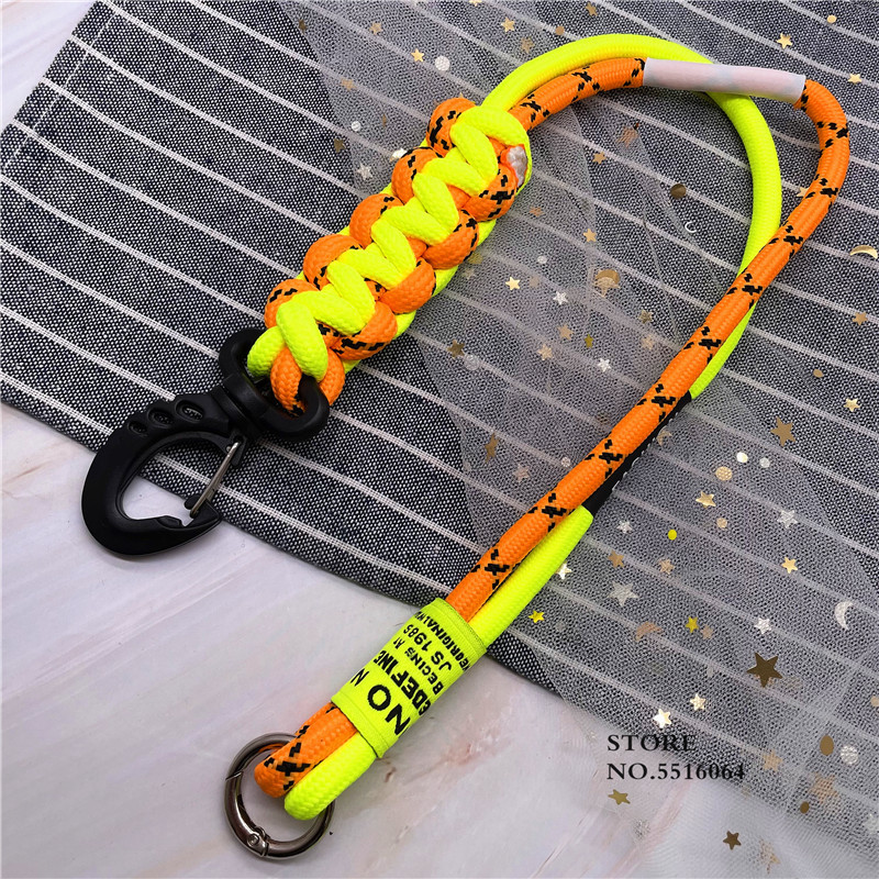 Fluorescentna boja Ručno izrađena pletena torbica za telefon Uže Privjesak za ključeve Pletena užad za ključ Ukrasite torbu Dodaci Kreativno uže za ruke