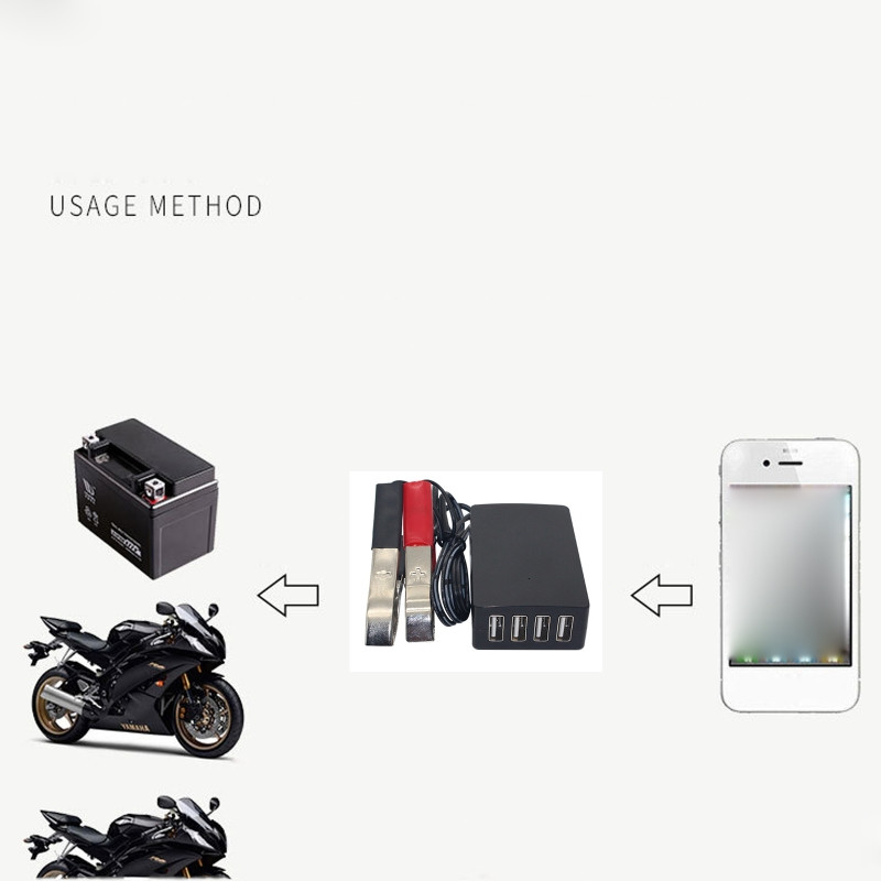 za DC pretvarač sa stezaljkom za bateriju 12V 24V do 5V 8A USB strujni adapter Buck- Regulator punjač za Apple-Android telefone