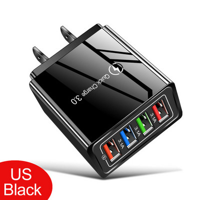 Încărcător USB Încărcare rapidă 3.0 Adaptor pentru telefon pentru iPhone 14 Pro Max Tabletă Încărcător portabil de perete mobil Încărcător rapid Conexiune UE/SUA