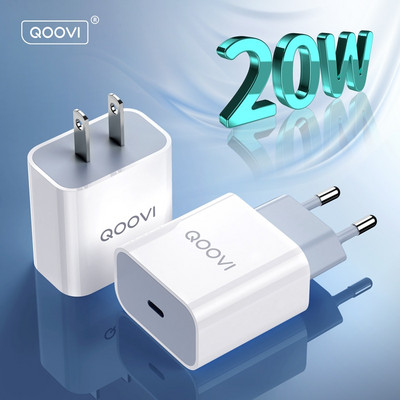 20W PD Charger Quick Charge 4.0 3.0 USB Type C Προσαρμογέας τοίχου QC Τηλέφωνο γρήγορης φόρτισης για iPhone 12 Pro Max Mini 11 8 Huawei Xiaomi