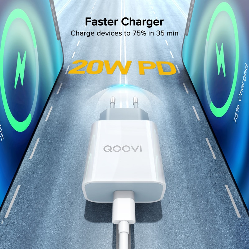 20W PD punjač Quick Charge 4.0 3.0 USB Type C zidni adapter QC Telefon za brzo punjenje za iPhone 12 Pro Max Mini 11 8 Huawei Xiaomi