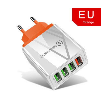 60W Încărcare rapidă 3.0 USB Încărcător telefon Perete 4 porturi QC3.0 Adaptor de încărcare rapidă pentru iPhone X Samsung s9 A50 încărcător Xiaomi UE SUA