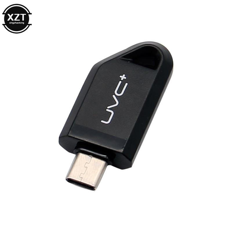 Buitinė dezinfekcinė lempa Ultravioletinė baktericidinė lempa, patogi nešiotis UVC mini dezinfekcinė lempa TYPE-C bevel Black