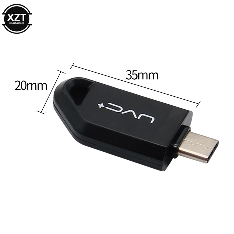 Buitinė dezinfekcinė lempa Ultravioletinė baktericidinė lempa, patogi nešiotis UVC mini dezinfekcinė lempa TYPE-C bevel Black