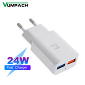Încărcător rapid USB dublu, Adaptor de perete cu mufă UE/SUA, Încărcătoare de călătorie, cabluri micro usb pentru Samsung Huawei Xiaomi