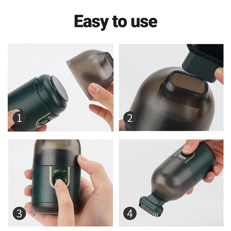 Tolmuimeja Multifunktsionaalne suure võimsusega madala müratasemega lauapuhastusmasin, kaasaskantav juhtmeta tolmuimeja kontorisse