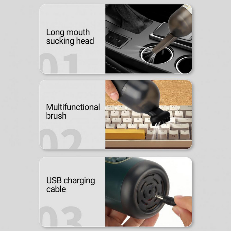 Tolmuimeja Multifunktsionaalne suure võimsusega madala müratasemega lauapuhastusmasin, kaasaskantav juhtmeta tolmuimeja kontorisse