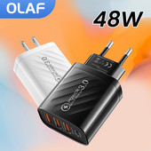 Încărcător USB de tip C de 48 W Încărcare rapidă 3.0 Încărcător pentru telefon mobil 3 USB Wall PD Adaptor de încărcare rapidă pentru iPhone 14 13 Pro Max Huawei