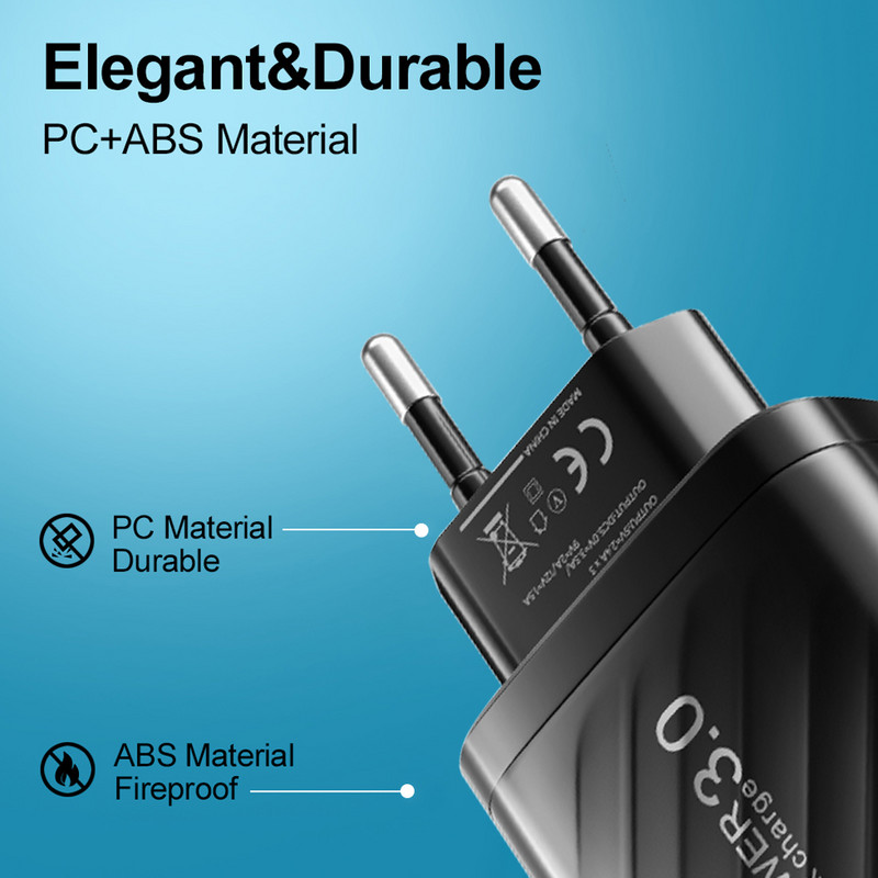 48W USB tip C punjač Quick Charge 3.0 punjač za mobilni telefon 3 USB zidni PD adapter za brzo punjenje za iPhone 14 13 Pro Max Huawei