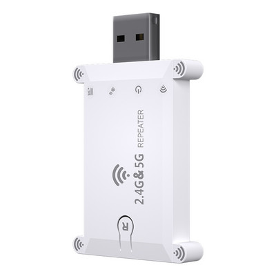 USB усилвател на безжичен сигнал Wifi Extender Booster Dual Frequency 1200m USB захранване 2.4G/5G WiFi ретранслатор за домашен офис