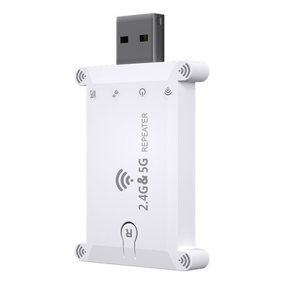 Amplificator de semnal USB fără fir Wifi Extender Booster Frecvență duală 1200m Sursă de alimentare USB 2.4G/5G Repetor WiFi pentru biroul acasă