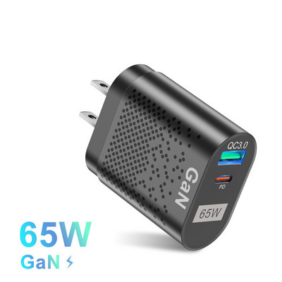 Tkey 65W nitrură de galiu GAN Adaptor pentru încărcător rapid pentru telefon pentru iPhone Xiaomi Samsung USB PD Încărcare rapidă KC/EU/US Încărcător