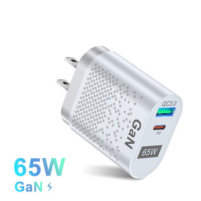 Tkey 65W nitrură de galiu GAN Adaptor pentru încărcător rapid pentru telefon pentru iPhone Xiaomi Samsung USB PD Încărcare rapidă KC/EU/US Încărcător