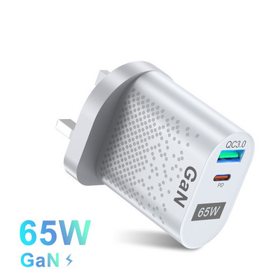 Tkey 65W nitrură de galiu GAN Adaptor pentru încărcător rapid pentru telefon pentru iPhone Xiaomi Samsung USB PD Încărcare rapidă KC/EU/US Încărcător