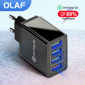 Încărcător USB OLAF Încărcare rapidă 3.0 Încărcător rapid QC3.0 QC Adaptor multiplu Încărcător de perete pentru telefon mobil pentru iPhone Samsung Xiaomi