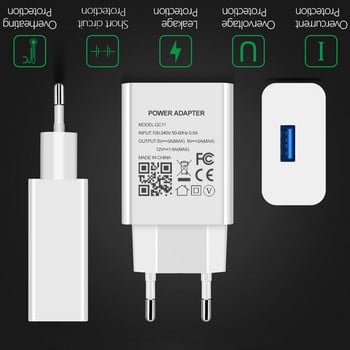 QC 3.0 Fast USB Charger Προσαρμογέας USB Τύπος C Καλώδιο φόρτισης για Xiaomi POCO F3 M3 X3 Pro NFC OPPO A95 A55 A94 A54 Καλώδιο φόρτισης 5G