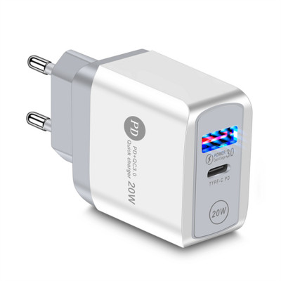 Încărcător PD 20W USB tip C Adaptor LED Încărcare rapidă a telefonului pentru iPhone 12 11 Pro Max X Xs Xr 7 AirPods iPad Huawei Xiaomi LG Samsung