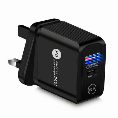 Încărcător PD 20W USB tip C Adaptor LED Încărcare rapidă a telefonului pentru iPhone 12 11 Pro Max X Xs Xr 7 AirPods iPad Huawei Xiaomi LG Samsung