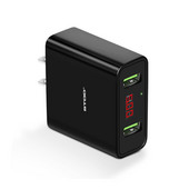 Încărcător de perete USB cu dublu port, afișaj LED detectează încărcare rapidă pentru Blackview Realme POCO Redmi Infinix Cubot Doogee Adaptor pentru telefon