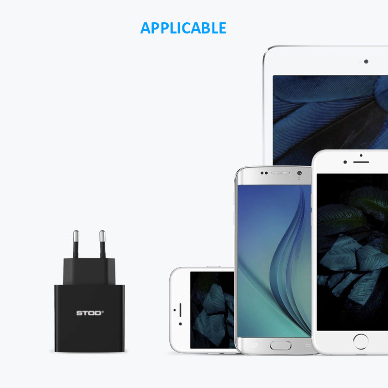 Dvostruki USB zidni punjač s LED zaslonom Detect Quick Charge za Blackview Realme POCO Redmi Infinix Cubot Doogee telefonski adapter