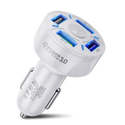 Încărcător auto USLION 7A 4 porturi USB Încărcare rapidă universală QC3.0 QC4.0 pentru iPhone 11 Adaptor încărcător telefon Xiaomi Samsung în mașină