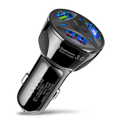 Încărcător auto USLION 7A 4 porturi USB Încărcare rapidă universală QC3.0 QC4.0 pentru iPhone 11 Adaptor încărcător telefon Xiaomi Samsung în mașină