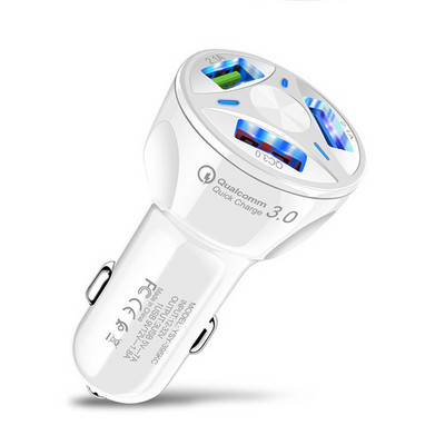 Încărcător auto USLION 7A 4 porturi USB Încărcare rapidă universală QC3.0 QC4.0 pentru iPhone 11 Adaptor încărcător telefon Xiaomi Samsung în mașină