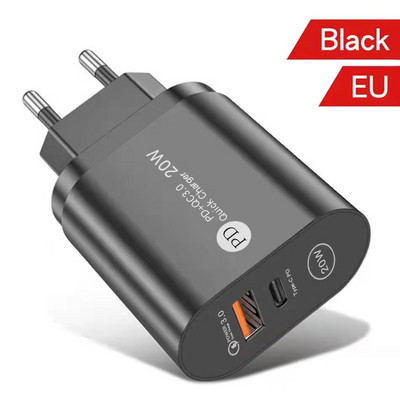 Adaptor pentru încărcător Acgicea Super Si 20W USB C pentru iPhone 13 12 Pro Max Tip C QC 3.0 PD Încărcare rapidă pentru încărcător rapid pentru telefon Xiaomi