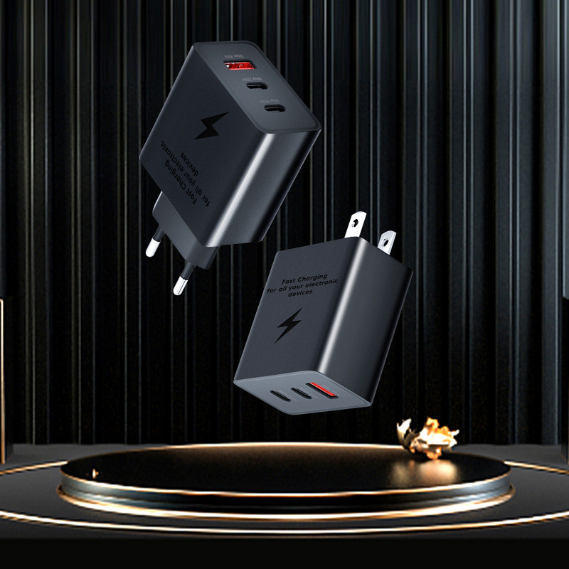 105W USB punjač tipa C, brzo punjenje, punjač za mobilni telefon prikladan je za Samsung IPhone 65W, kompatibilnost s dva PD+U priključka