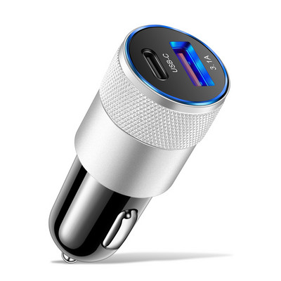 Încărcător de mașină USB PD 68W, încărcare rapidă 3.0 tip C, Adaptor de telefon pentru încărcare rapidă pentru iPhone 13 12 Pro Max Redmi Huawei Samsung S21 S22