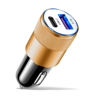 Încărcător de mașină USB PD 68W, încărcare rapidă 3.0 tip C, Adaptor de telefon pentru încărcare rapidă pentru iPhone 13 12 Pro Max Redmi Huawei Samsung S21 S22