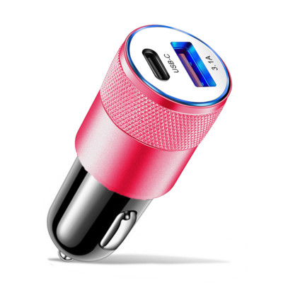 Încărcător de mașină USB PD 68W, încărcare rapidă 3.0 tip C, Adaptor de telefon pentru încărcare rapidă pentru iPhone 13 12 Pro Max Redmi Huawei Samsung S21 S22