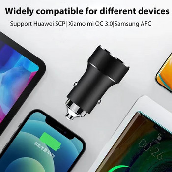 120W USB зарядно за кола Адаптер за бързо зареждане за iPhone 13 Pro max Аксесоари 12 11 Мобилни телефони Samsung Xiaomi с LCD дисплей