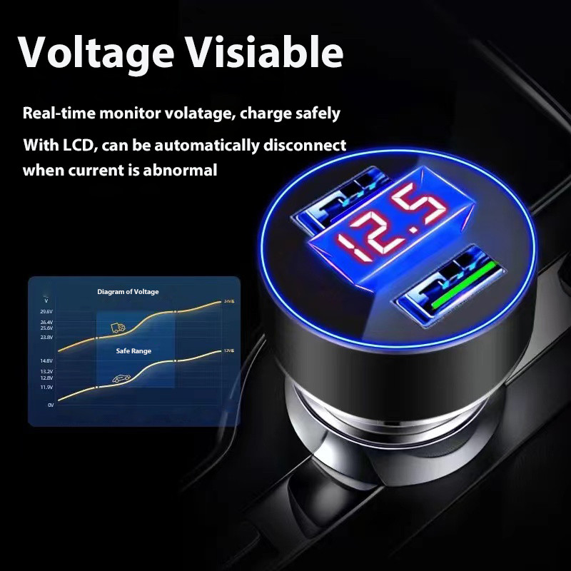 120W USB auto punjač Adapter za brzo punjenje za iPhone 13 Pro max Dodaci 12 11 Samsung Xiaomi mobilni telefoni s LCD zaslonom